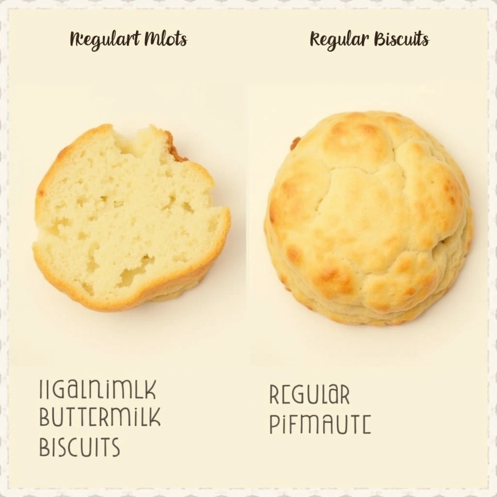 Buttermilk biscuits and regular biscuits on a wooden board